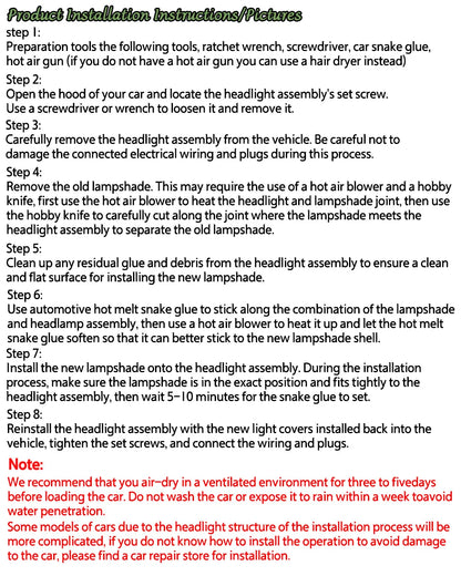 For Hyundai Tucson (Overseas Version) 2019 2020 Transparent Lampshade Headlamp Cover Lamp Shade Headlight Shell Lens Plexiglass