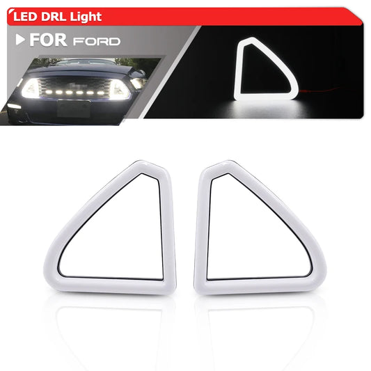 Pour Ford Mustang 2015 2016 2017 avant Grille capot pare-chocs blanc Led DRL feux diurnes (livraison : 5 à 12 jours)