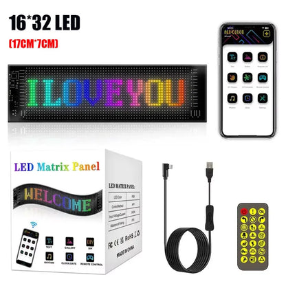 2PCS Demon Eyes Car Soft Screen LED Pixel Panel Light DIY Programmable Flexible Decoraive Light For Car Truck Board Windshield