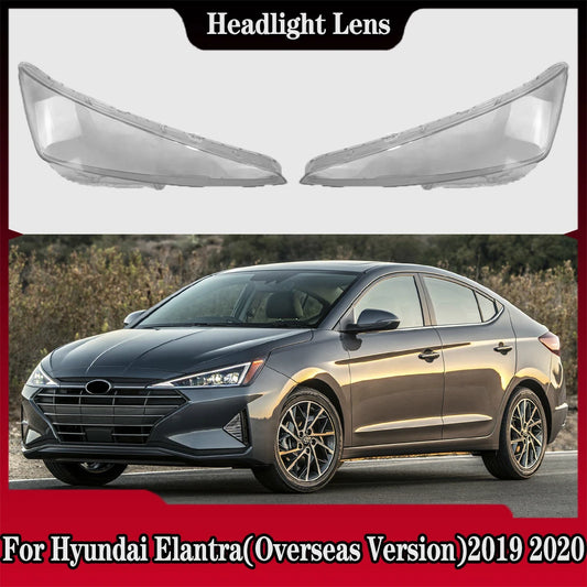Pour Hyundai Elantra (Overseas Version) 2019 2020 voiture avant phare Lampshade Transparent Lampshell cache de phare Plexiglass (livraison : 5 à 12 jours)