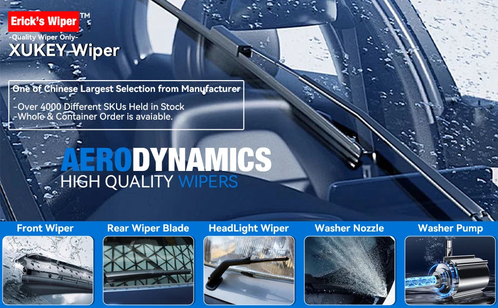 Erick's Wiper LHD Front Wiper Blades For Dodge Journey 2008 - 2020 Windshield Windscreen Clean Window Car Rain Brushes 24"+18"