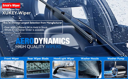Erick's Wiper LHD Front Wiper Blades For Dodge Journey 2008 - 2020 Windshield Windscreen Clean Window Car Rain Brushes 24"+18"