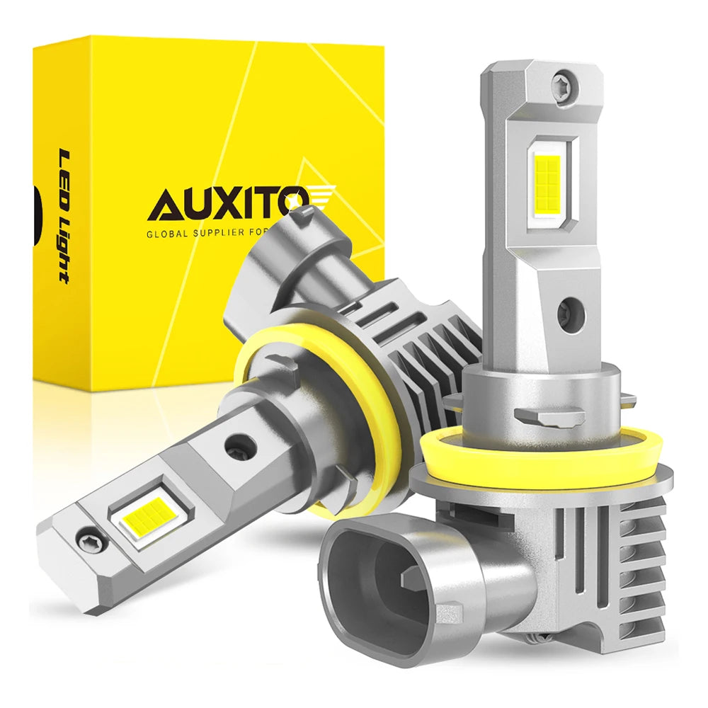 AUXITO 2Pcs H8 H11 LED Headlight Bulb 16000LM 9005 HB3 9006 HB4 H16 JP H9 LED Fog Lamp Super Bright 6500K White Automobile Light