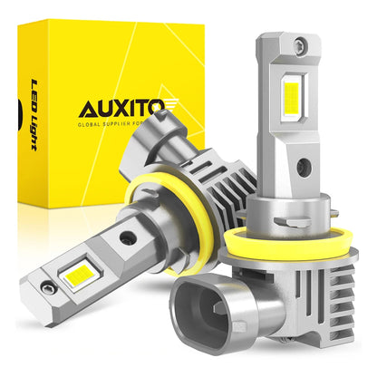 AUXITO 2Pcs H8 H11 LED Headlight Bulb 16000LM 9005 HB3 9006 HB4 H16 JP H9 LED Fog Lamp Super Bright 6500K White Automobile Light