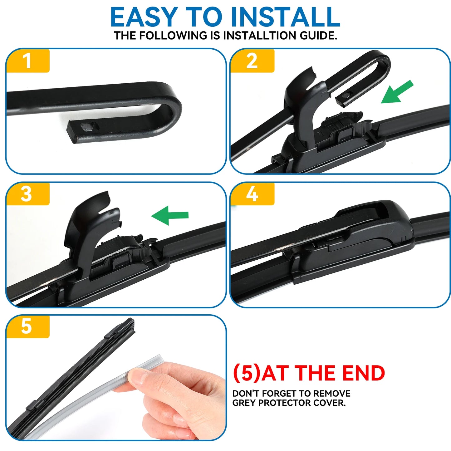 Erick's Wiper LHD Front Wiper Blades For Dodge Journey 2008 - 2020 Windshield Windscreen Clean Window Car Rain Brushes 24"+18"