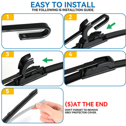 Erick's Wiper LHD Front Wiper Blades For Dodge Journey 2008 - 2020 Windshield Windscreen Clean Window Car Rain Brushes 24"+18"
