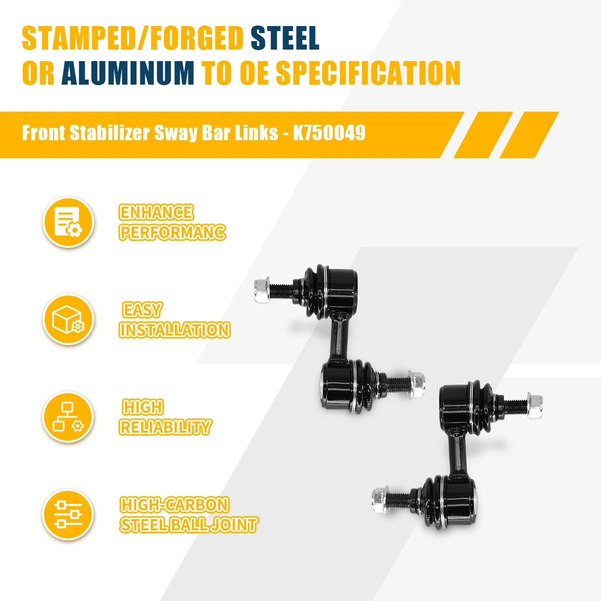 Svenubee 2pcs Front Suspension Kit Stabilizer Sway Bar Links for SUBARU FORESTER IMPREZA LEGACY OUTBACK 2002 2003 2004 2005-2017