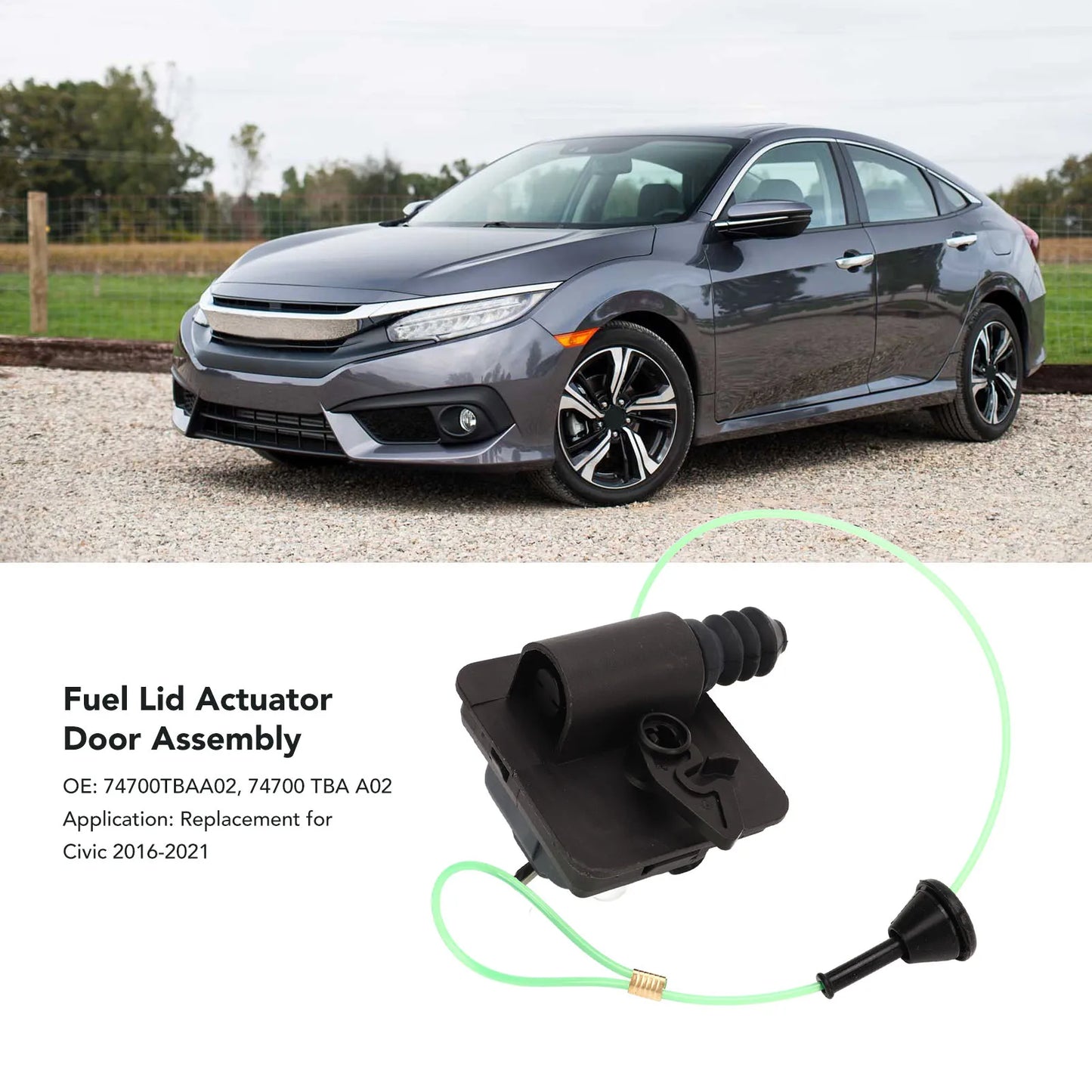 Car Fuel Lid Actuator Door Assembly 74700TBAA02 Gas Door Assembly Replacement For Civic 2016-2021