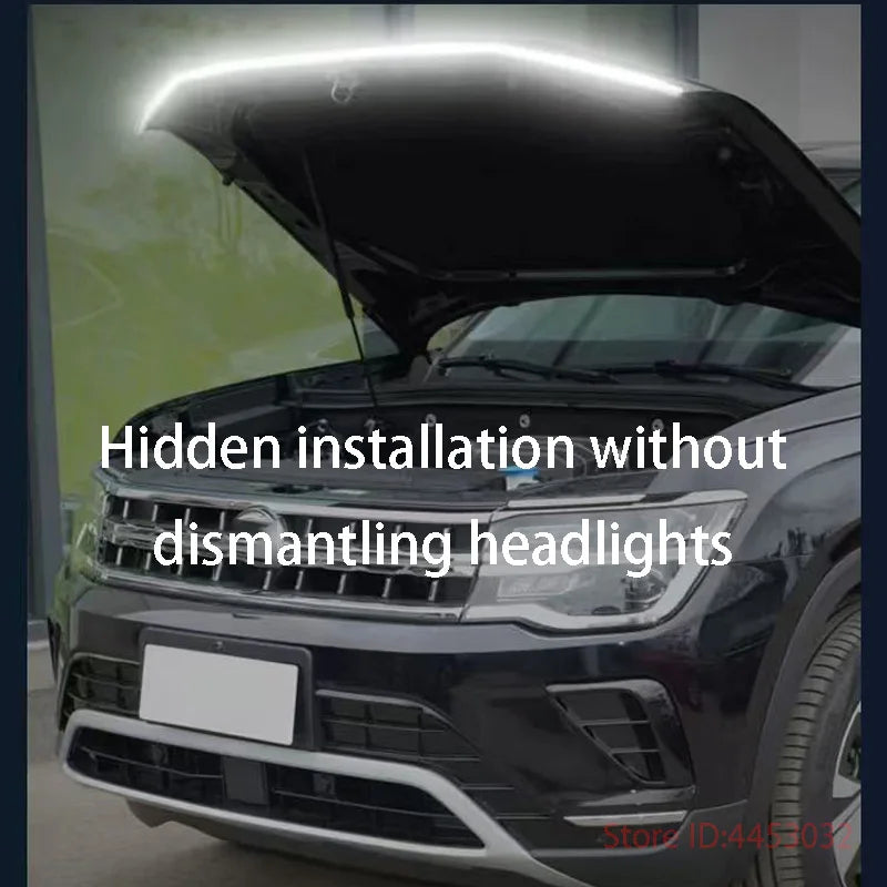 FOR	Mazda	CX-5	2012-2024	New upgrade LED Daytime Running Light Scan Starting Car Hood DRL Guide Decorative Ambient Lamp 12V