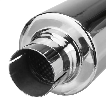 2" 50mm Universal Car Resonator Exhaust Pipe Muffler Stainless Steel Muffler Tip Exhaust Tail Tube Silencer 16inch Long