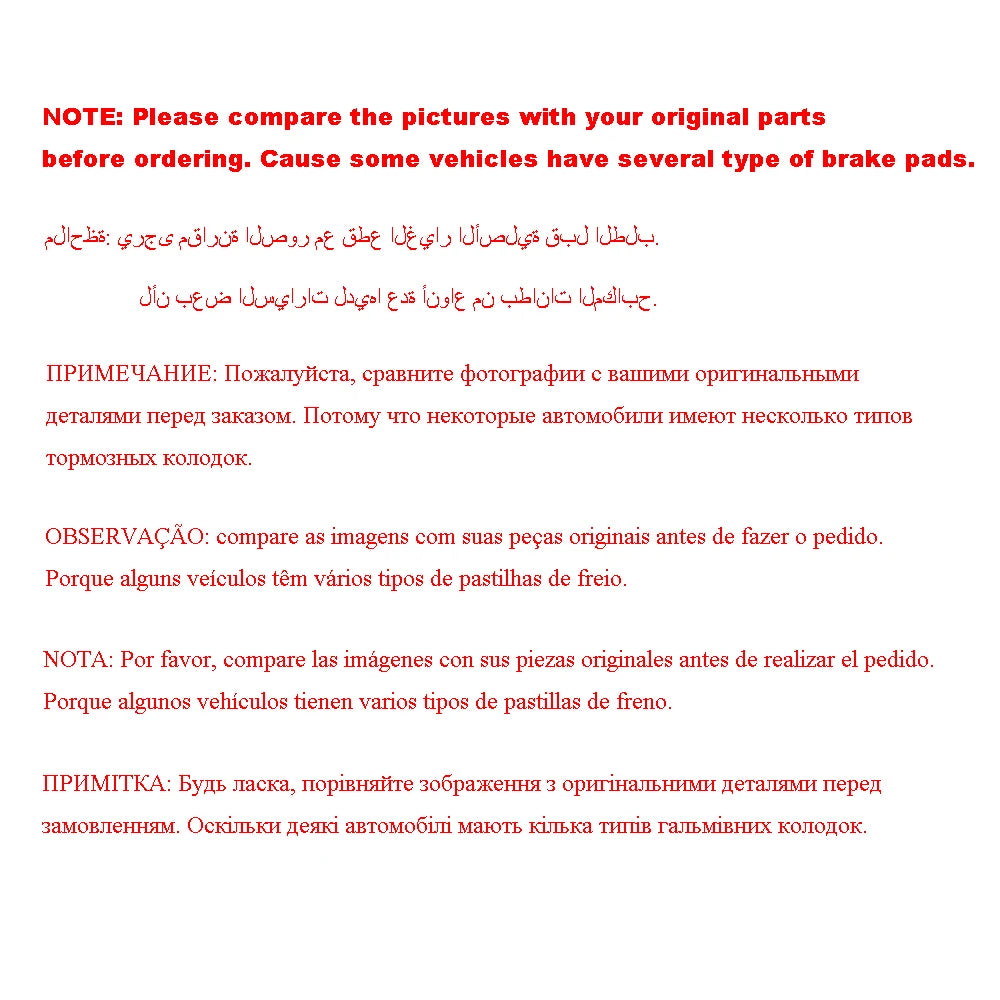 Rear Brake Pad Set For HYUNDAI ELANTRA ACCENT HC 2017 VELOSTER Kia K3 Rio Sportage Geely Atlas Boyue EC7 Spare Parts Ceramics