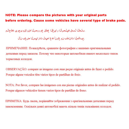 Rear Brake Pad Set For HYUNDAI ELANTRA ACCENT HC 2017 VELOSTER Kia K3 Rio Sportage Geely Atlas Boyue EC7 Spare Parts Ceramics