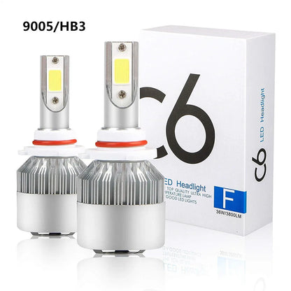 2pcs C6 car LEDs H4 H7 H1 H3 H8 H11 H10 H13 9004 HB3 9005 HB4 9004 HB1 9007 HB2 880 881 9012 bulbs car headlights