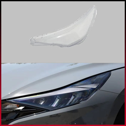 For Hyundai Elantra (Domestic Version) 2020 2021 2022 Car Front Headlight Lampshade Transparent Lampshell Lens Cover Plexiglass