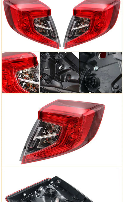 Auto Rear Left & Right Tail Light Cover Brake Lamp Brake Light Housing For Honda Civic 2016 2017 2018 2019 2020
