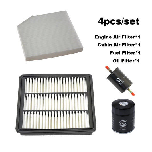 4pièces filtre jeu pour Great Wall Hover H2 1.5T 2014-2021 2016 2017 2018 Haval moteur Oil Fuel filtre d'habitacle accessoires (livraison : 5 à 12 jours)