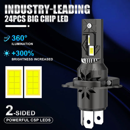 XSTORM H4 H7 LED Canbus 100W 30000LM 9005 H11 phare Canbus H1 H3 LED feu ampoules Hi/Lo phares avec Fan lampe 12V 6500K