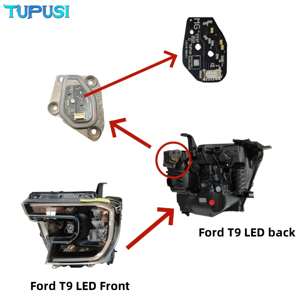 For Ford Ranger T9 Matrix Turn Signal Module DRL Color Change To Amber Headlight Daylight Boards Replace Functional Car Light