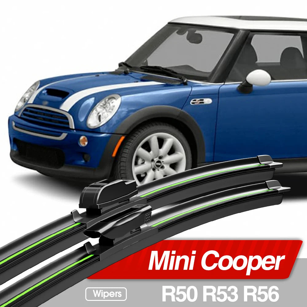 For Mini Mini Cooper R50 R53 R56 2001-2013 Front Windshield Wiper Blades 2pcs Windscreen Window Accessories 2006 2010 2011 2012