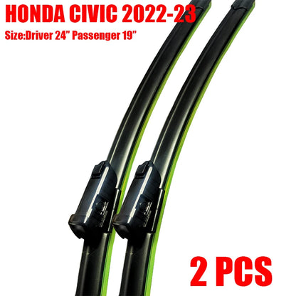 Front Wiper Blades For Honda Civic 2004-2023 2018 2019 2020 2021 2022 2017 Windscreen Windshield Window Auto Accessories 24"+19"