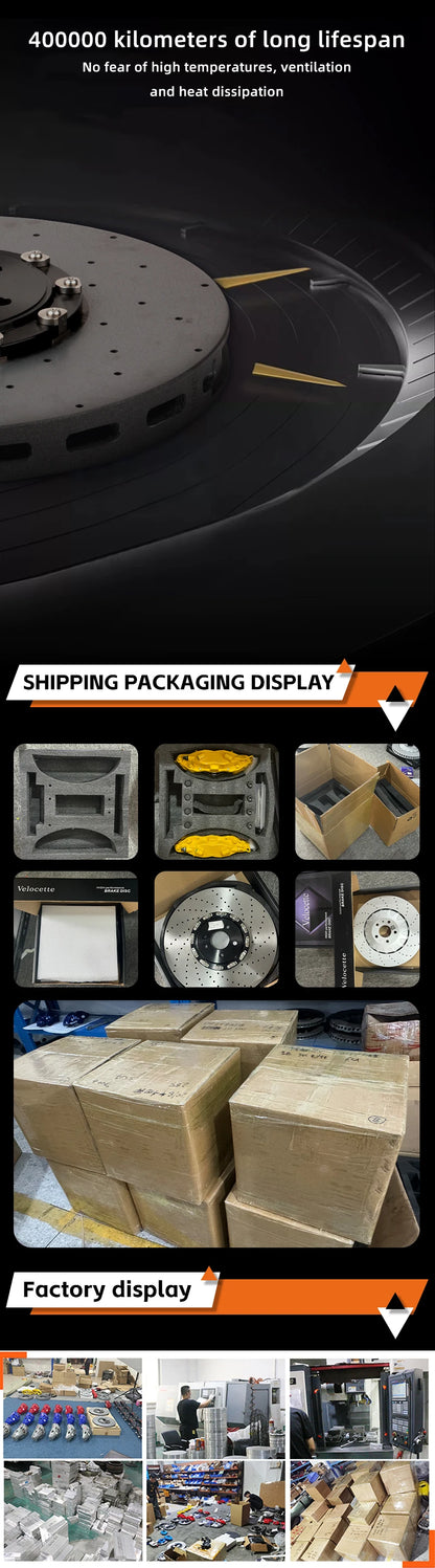 Racing Carbon Ceramic Brake Rotors 355/380/390/410/ for Audi Q5 Q6 Q7  A5 Mercedes Benz AMG W211 Golf Mk4