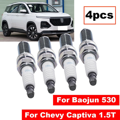 Spark Plugs For Chevrolet Captiva 1.5T 2018-2023 Baojun 530 730 560 RC-5 RS-3 Wuling Victory Hongguang S3 24563743 Spare Parts