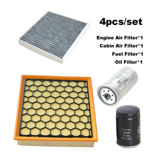4pièces filtre jeu pour SAIC MG MAXUS T60 2.8TDI-Diesel Pickup moteur accessoires AC Cabin Air Flow Fuel filtre à huile C00005845 (livraison : 5 à 12 jours)