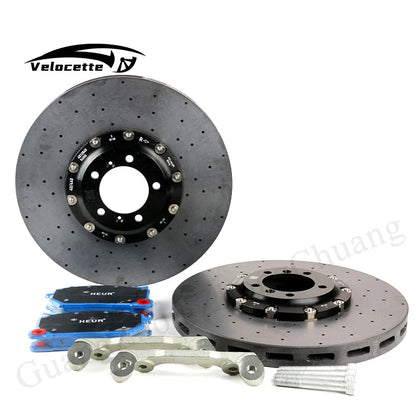 Carbon Fiber Ceramic Brake Rotor 380-420mm Brake Disc Upgrade for BMW M4 M2 G80 F80 F90 AMG C63 400 410 390 380mm Ceramic Discs