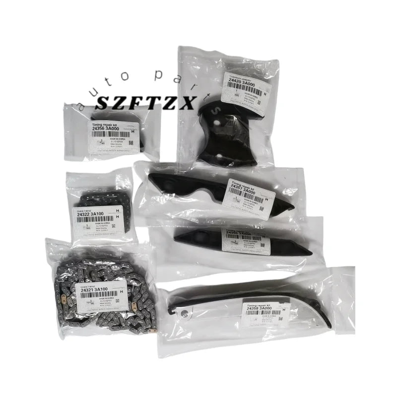 Brand High Quality Timing Chain Kit 243213A000 243223A000 7PCS for Hyundai Santa Fe Sonata Kia Borrego Mohave
