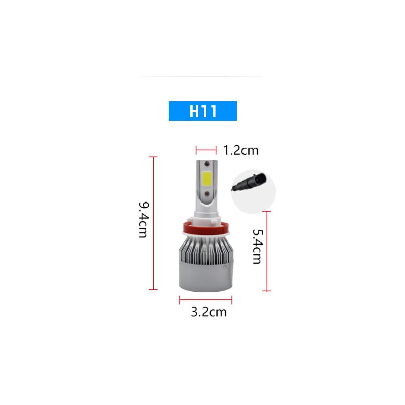 Led Headlight Bulbs H3 H4 H7 LED Car Waterproof Lamp Super Bright CSP LED Headlight DRL Lamp Kit High Low Beam