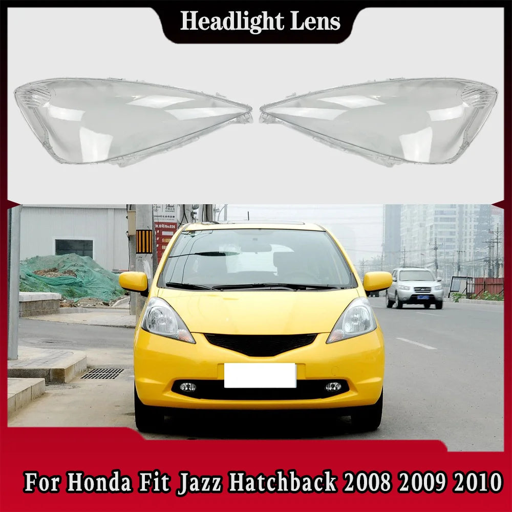 For Honda Fit Jazz Hatchback 2008 2009 2010 Front Headlamp Cover Headlight Lens Shell Plexiglass Replace Original Lampshade