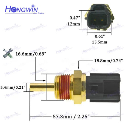 Coolant Water Temperature Sensor With Plug Connector Fits Hyundai Sonata Mitsubishi Montero Chrysler Sebring 3922035710 MD17757
