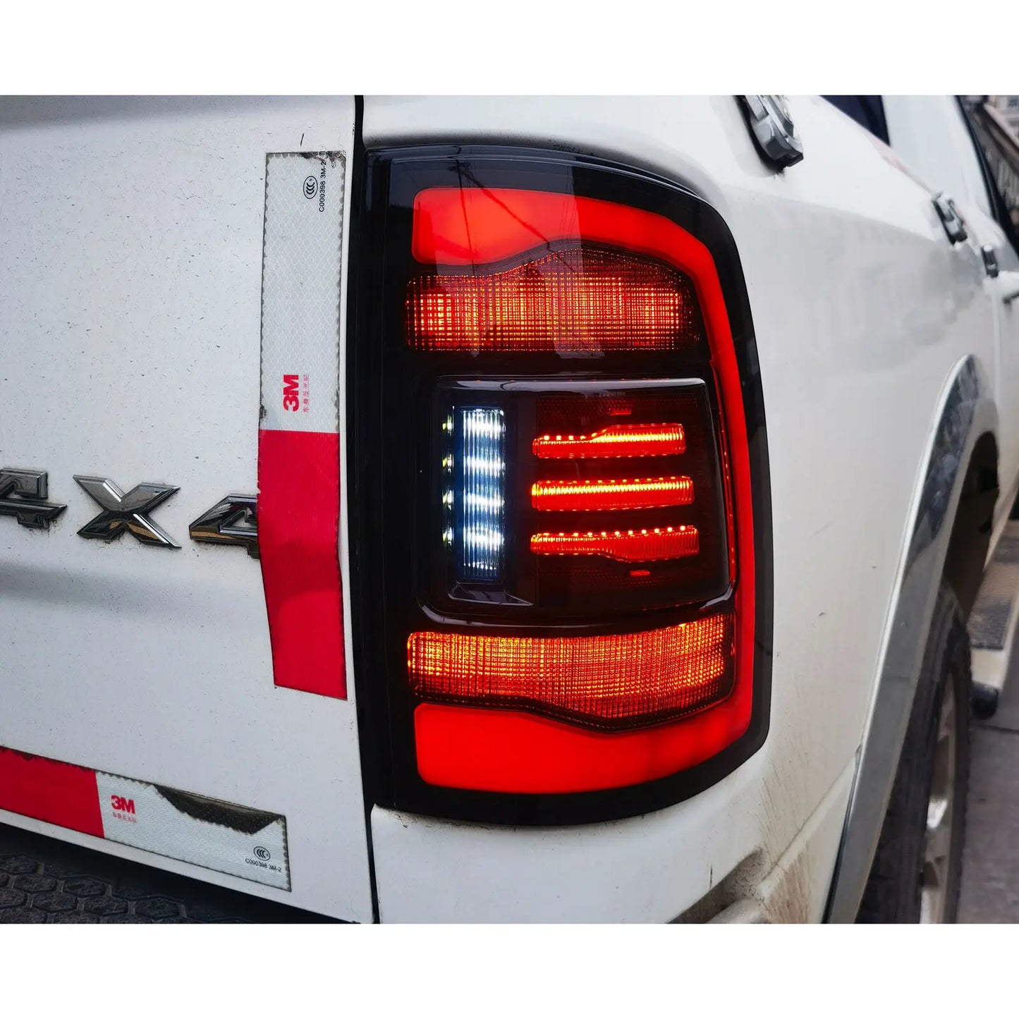 LED Tail Lights for Dodge Ram 1500 2500 3500 2008-2018 4th Gen Dynamic Animation Clear Lens Rear Lamps Assembly