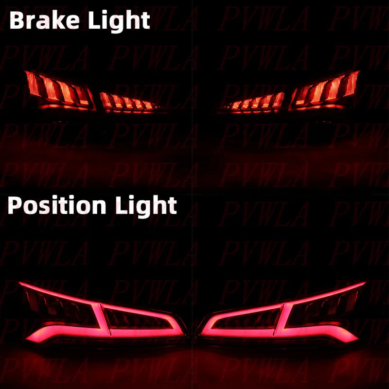 For Audi Q5 2018 2019 2020 European version Car accessories 1 Pair LED 5 Pin Flowing Tail Light Rear Brake Lamp
