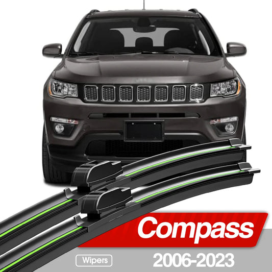 Pour Jeep Compass MK MP 2006-2023 avant essuie-glace Blades 2pièces Windscreen Window accessoires 2007 2013 2015 2019 2020 2021 (livraison : 5 à 12 jours)