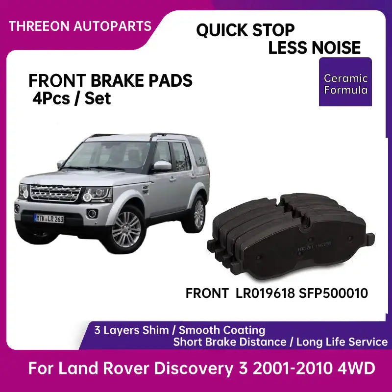 THREEON plaquettes de frein avant pour Land Rover Discovery 3 2001-2010 Discovery 3 4WD LR019618 SFP500010 TO1348-F (livraison : 5 à 12 jours)