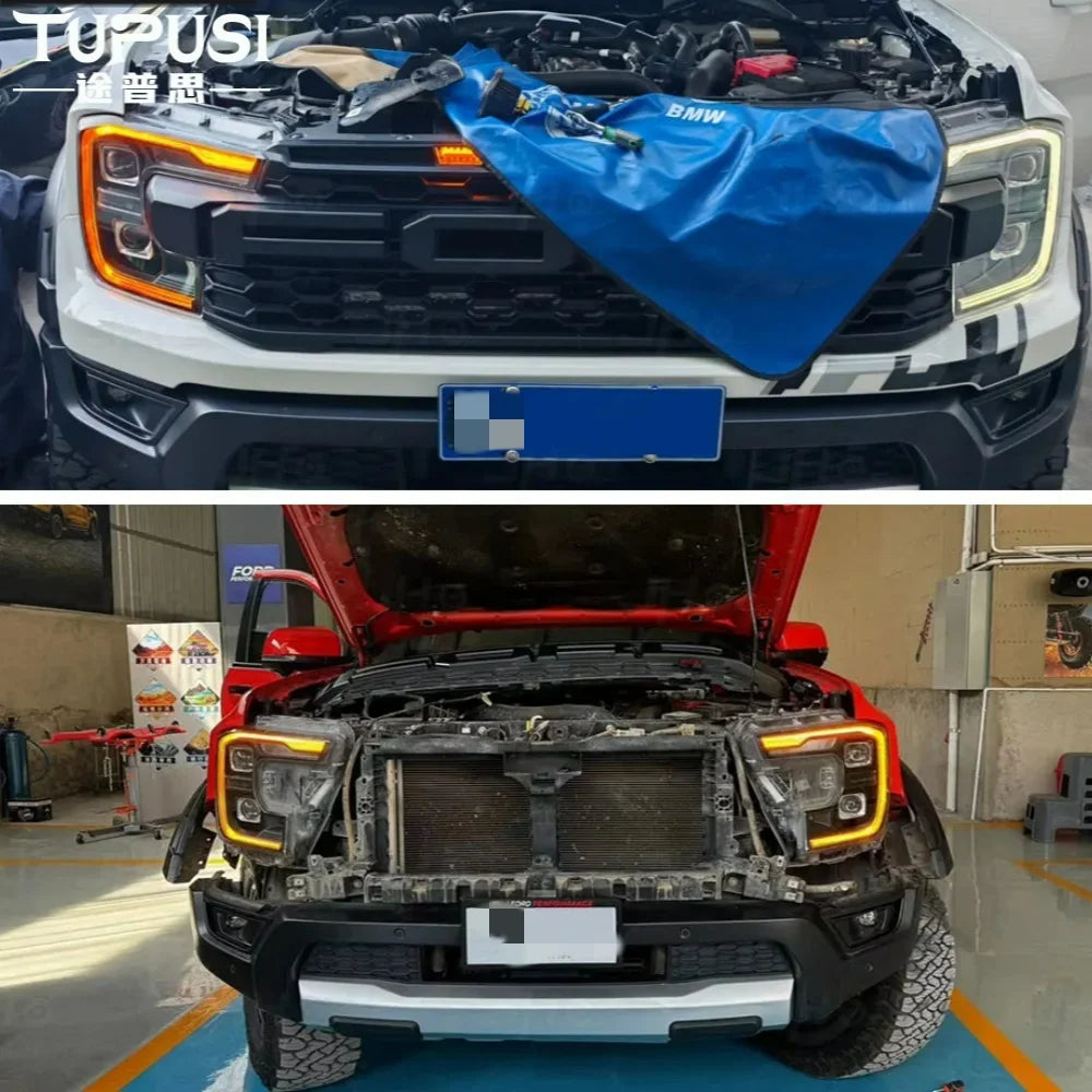 For Ford Ranger T9 Matrix Turn Signal Module DRL Color Change To Amber Headlight Daylight Boards Replace Functional Car Light