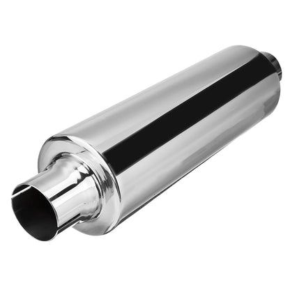 2" 50mm Universal Car Resonator Exhaust Pipe Muffler Stainless Steel Muffler Tip Exhaust Tail Tube Silencer 16inch Long