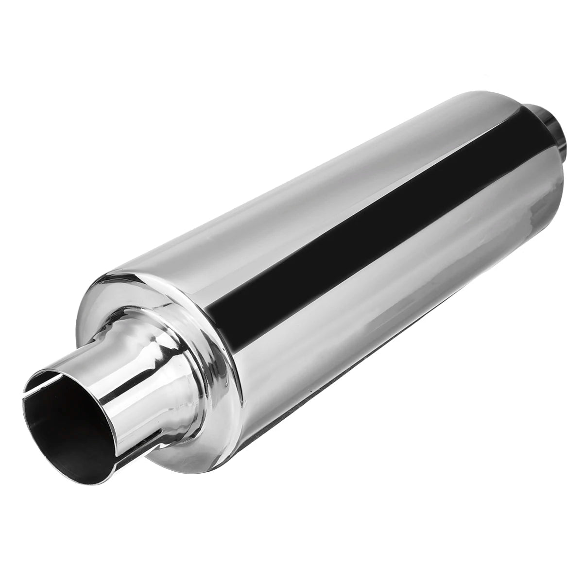 2" 50mm Universal Car Resonator Exhaust Pipe Muffler Stainless Steel Muffler Tip Exhaust Tail Tube Silencer 16inch Long