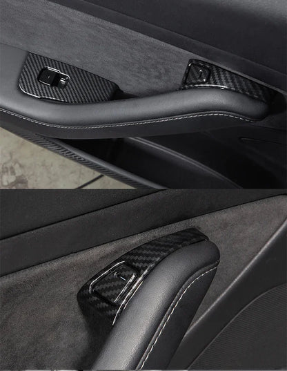 For Tesla Model Y/3/3+ Highland Window Lifter Switch Buttons Cover Trim Frame Button Stickers 2017-2024 Car Interior Accessories