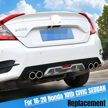 High Quality Sporty Style Rear Bumper Protector Guard Cover Difuser Body Kit For Honda Civic 10th Gen 4DR 2016 2018 2019 2017