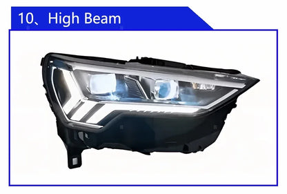 Auto Headlights Accessories For Audi Q3 2020-2023 Upgrade Matrix Projector Lens LED Car Head Lights Plug and Play Assembly