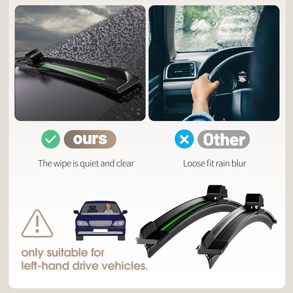 For Mini Mini Cooper R50 R53 R56 2001-2013 Front Windshield Wiper Blades 2pcs Windscreen Window Accessories 2006 2010 2011 2012