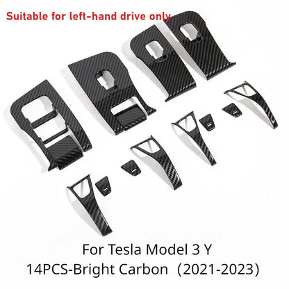 For Tesla Model Y/3/3+ Highland Window Lifter Switch Buttons Cover Trim Frame Button Stickers 2017-2024 Car Interior Accessories