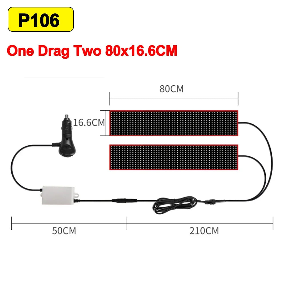 2PCS Devil Eyes Light Car Windshield Flexible LED Display Programmable Pixel Screen APP Control Remote RGB Dynamic Big Eye Light