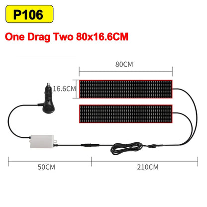 2PCS Devil Eyes Light Car Windshield Flexible LED Display Programmable Pixel Screen APP Control Remote RGB Dynamic Big Eye Light