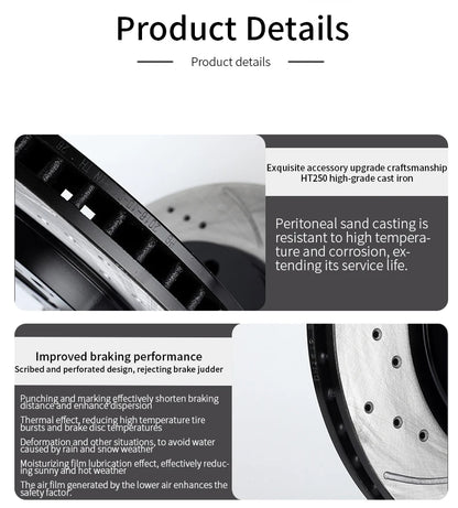High-quality Car brake discs Automotive brake rotors For Ford Customline De Luxe Econovan EcoSport Edge Escape Hybrid E-Series