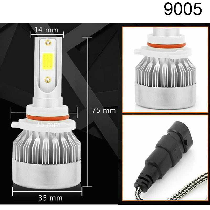 2pcs C6 H7 H4 H1 Led Headlight 9005/HB3 9006/HB4 H13/9008 9004/HB1 9007/HB5 880/881/H27 H16/5202 Car Lights 12V Auto Headlamps ﻿