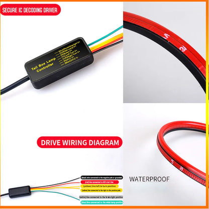 Automotive LED High Mounted Brake Light Warning Light Strip With Flow Light Steering Brake Multiple Functions Brake light