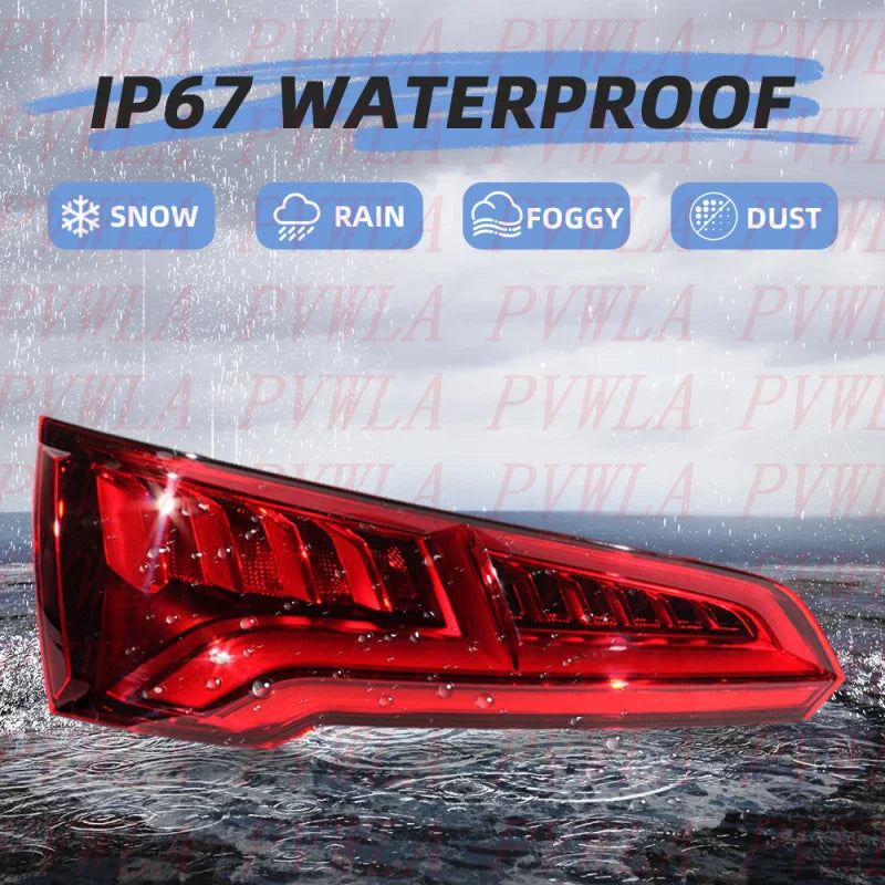 For Audi Q5 2018 2019 2020 European version Car accessories 1 Pair LED 5 Pin Flowing Tail Light Rear Brake Lamp